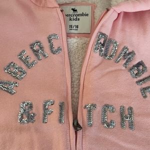 Abercrombie Kids Fur Zip Up Hoodie Size 15/16